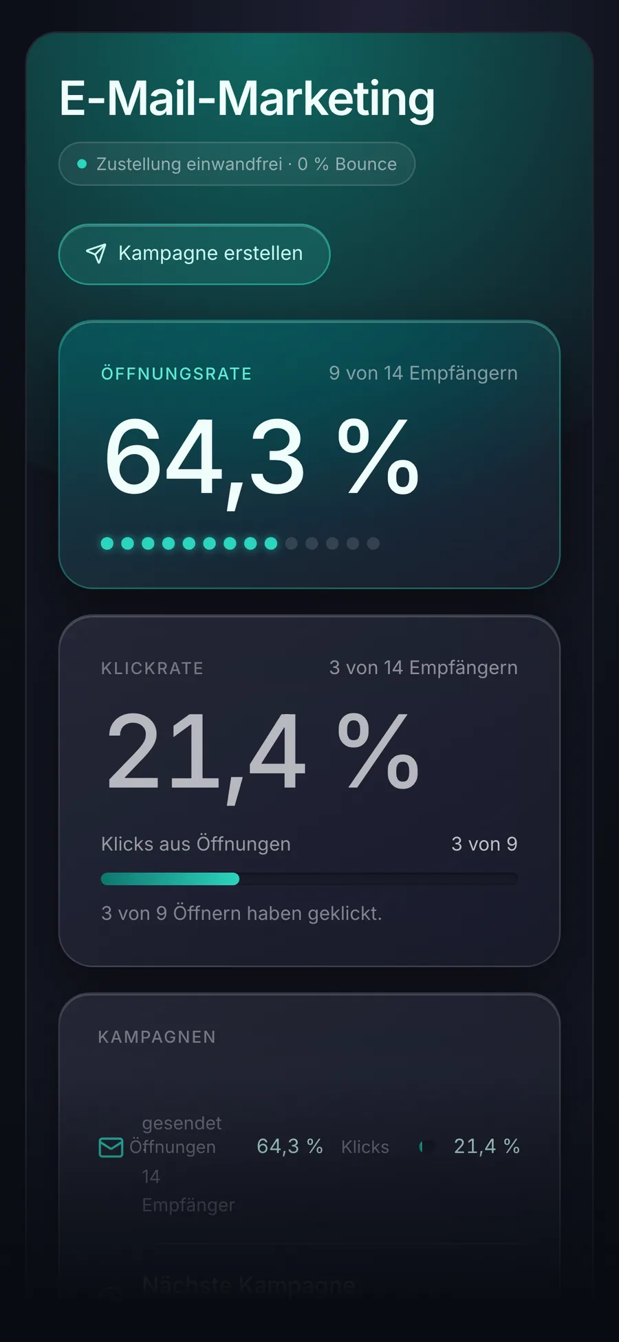 BirdBuild E-Mail-Marketing – Analytics und Kampagnen